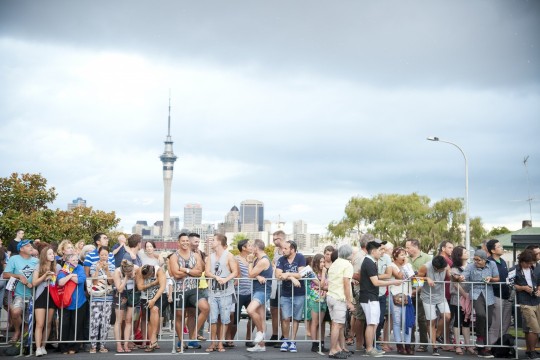 Aucklanders waiting for Pride Parade