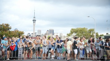 Aucklanders waiting for Pride Parade